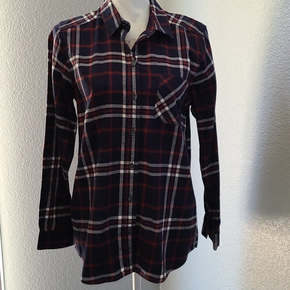 100% cotton plaid shirt